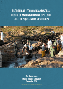 Ecological, economic and social costs of marine/coastal spills of fuel oils (refinery residuals)
