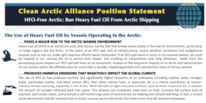 Clean Arctic Alliance Position Statement