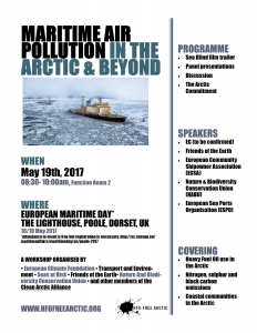 Maritime air pollution in Arctic workshop 19 may - leaflet