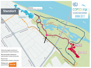 Map of Climate Planet location, Bonn, Cop23