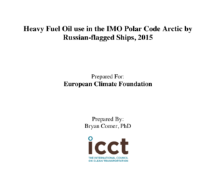 Heavy Fuel Oil use in the IMO Polar Code Arctic by Russian flagged Ships 2015