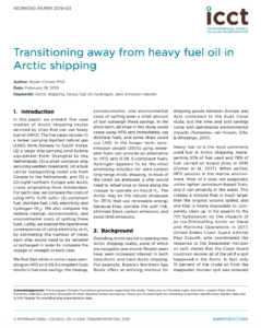 Transitioning away from heavy fuel oil in Arctic shipping