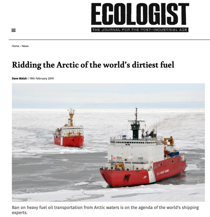 Ridding the Arctic of the world’s dirtiest fuel