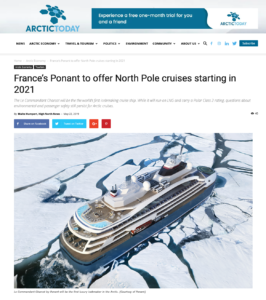 France’s Ponant to offer North Pole cruises starting in 2021