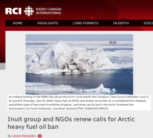 Inuit group and NGOs renew calls for Arctic heavy fuel oil ban