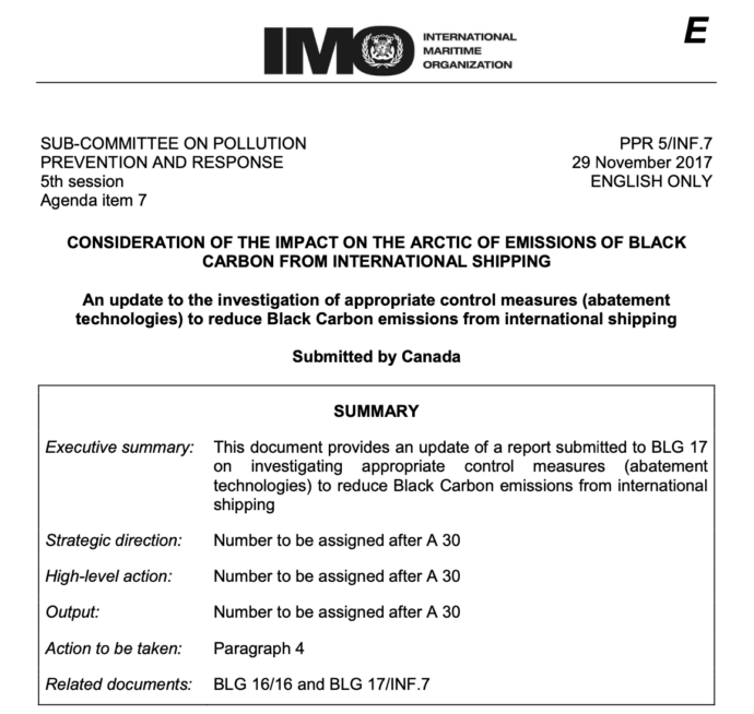 An update to the investigation of appropriate control measures (abatement technologies) to reduce Black Carbon emissions from international shipping