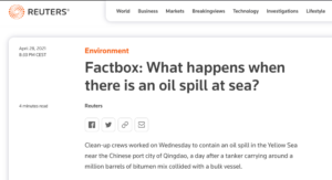 Reuters Factbox: What happens when there is an oil spill at sea?