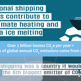 International Shipping emissions contribute to global climate heating and Arctic sea ice melting